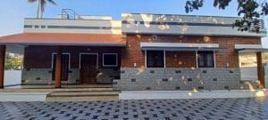 front view of house in kerala