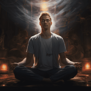 Man meditating