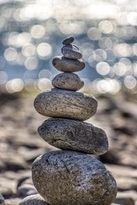 gray stones stacked one above the other