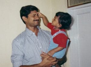 A photo of a father and son