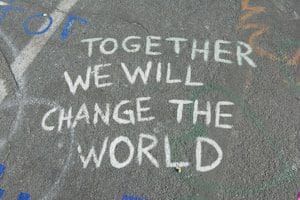 text written on a black board